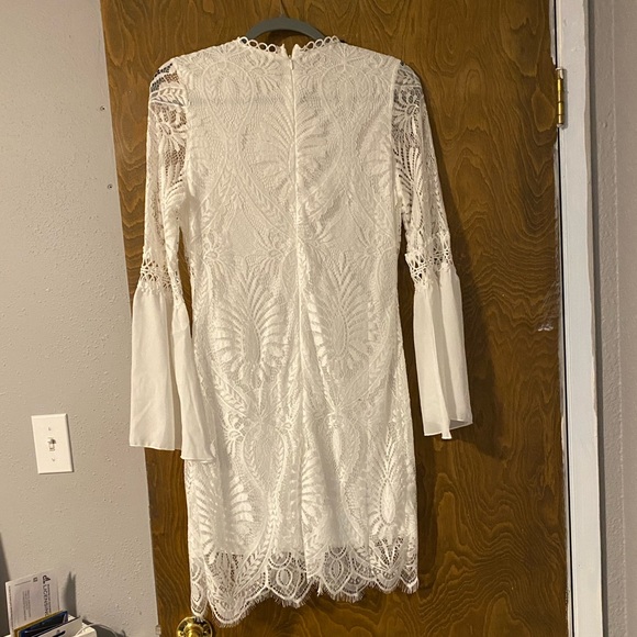 NWT Bridal shower dress: Bell sleeve white dress - Picture 5 of 6